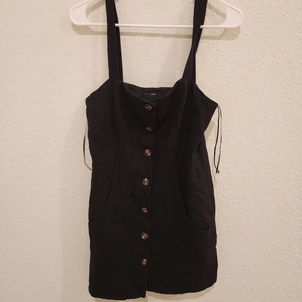 (Never Wore) C/meo Collective Black Button Up Dress (Retail $278) Size M